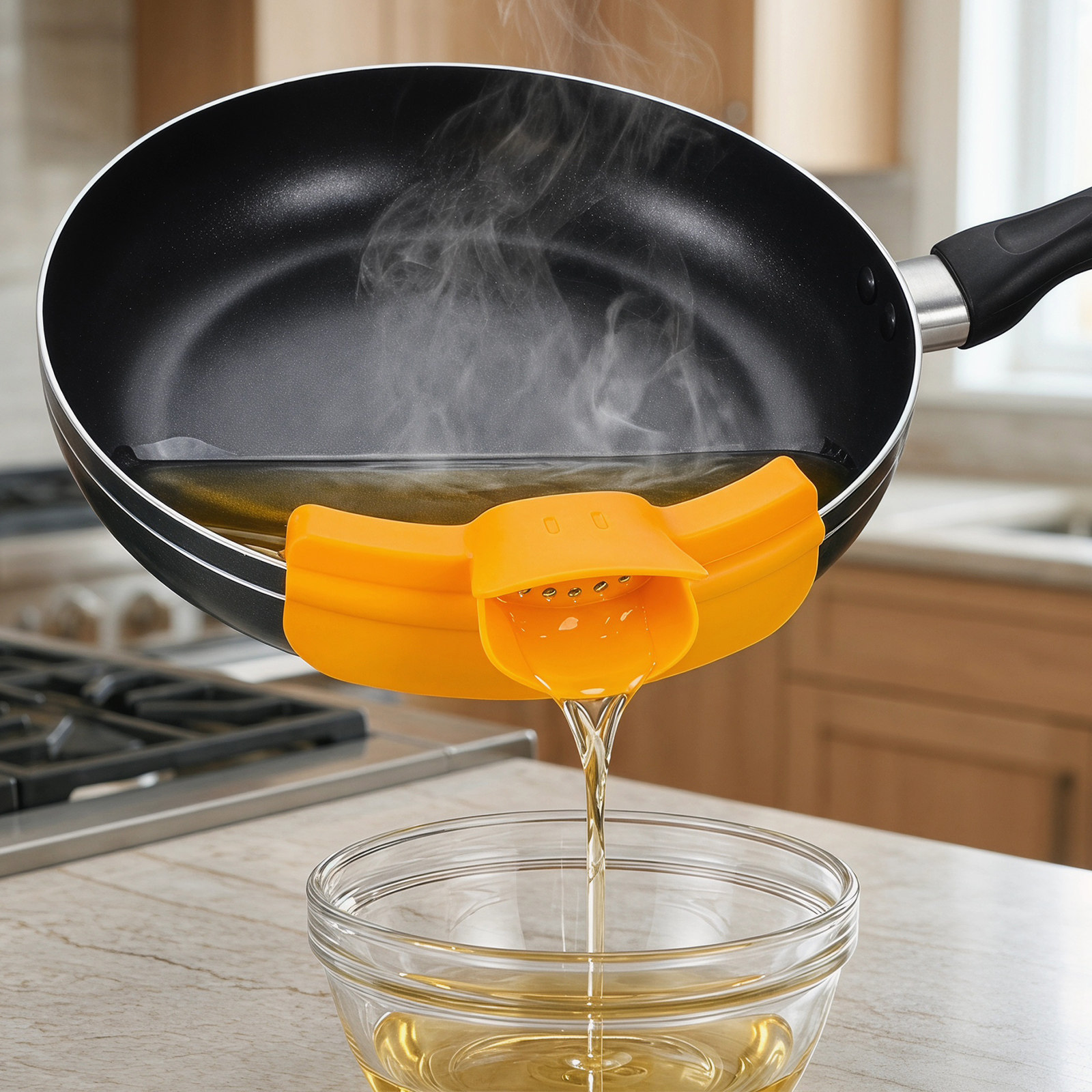 Kitchen Gadgets Made In Usa - Nasadzany na krawędź garnka lejek do