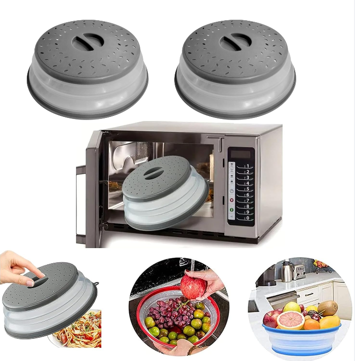 Kitchen Gadgets Useful - Pokrywki do mikrofalówki zapobiegające rozpryskiwaniu, składana