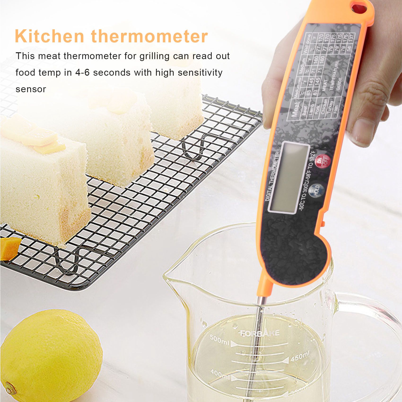 Instant Read Thermometer - Cyfrowy termometr do mięsa z szybkim