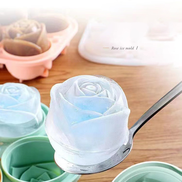 Formy do lodu 3D Rose 4 otwory – Kitchen Handy Gadgets recenzja i cena