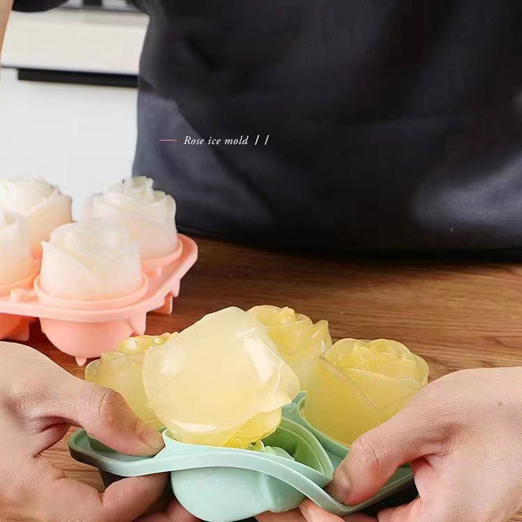Formy do lodu 3D Rose 4 otwory – Kitchen Handy Gadgets recenzja i cena