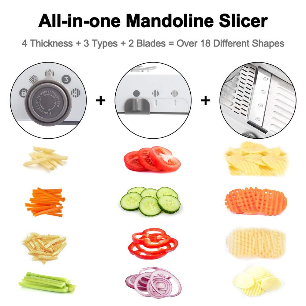LMETJMA 18 rodzajów regulowana – Mandoline Slicer recenzja i cena