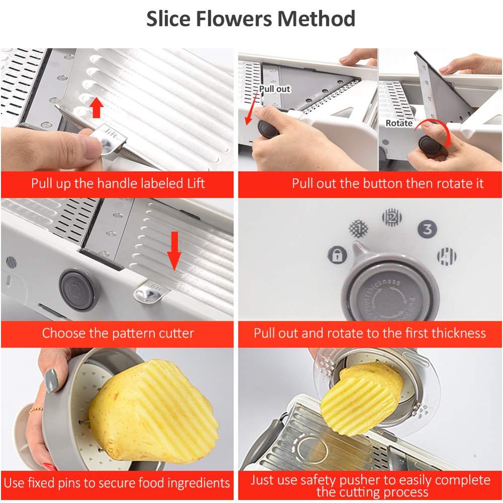 LMETJMA 18 rodzajów regulowana – Mandoline Slicer recenzja i cena