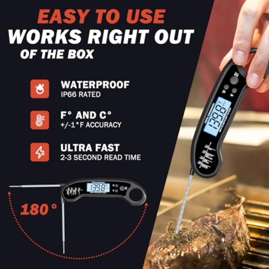 Termometr do mięsa cyfrowy, sz – Instant Read Thermometer recenzja i cena