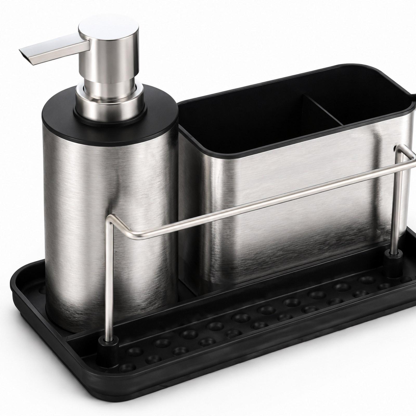 Zestaw dozownika mydła kuchenn – Kitchen Gadgets Dispenser Brush Holder recenzja i cena